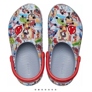 CROCS Marvel Comics Clogs with Red Highlights